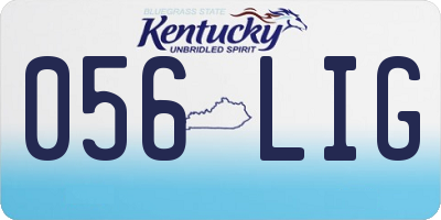 KY license plate 056LIG