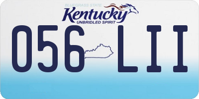 KY license plate 056LII
