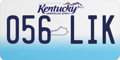 KY license plate 056LIK