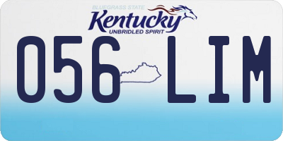 KY license plate 056LIM