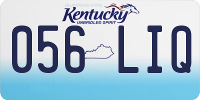 KY license plate 056LIQ