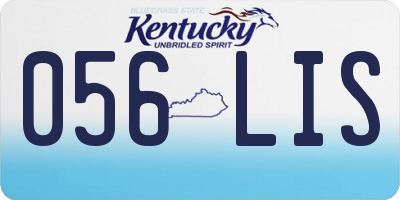 KY license plate 056LIS