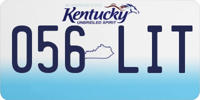 KY license plate 056LIT