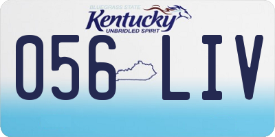 KY license plate 056LIV