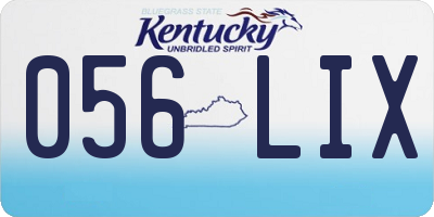 KY license plate 056LIX