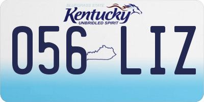 KY license plate 056LIZ