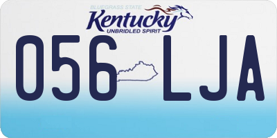 KY license plate 056LJA