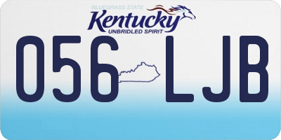 KY license plate 056LJB