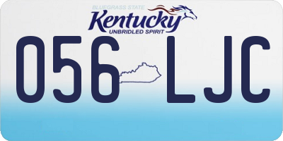 KY license plate 056LJC
