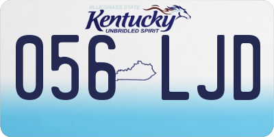 KY license plate 056LJD