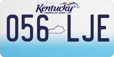 KY license plate 056LJE