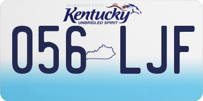 KY license plate 056LJF