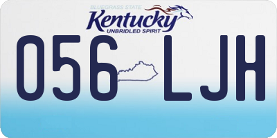 KY license plate 056LJH