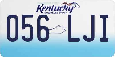 KY license plate 056LJI