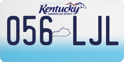 KY license plate 056LJL