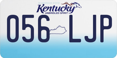KY license plate 056LJP