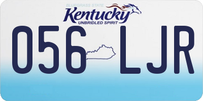 KY license plate 056LJR