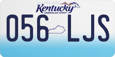 KY license plate 056LJS
