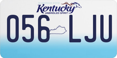 KY license plate 056LJU