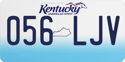 KY license plate 056LJV