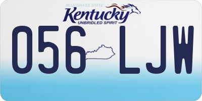 KY license plate 056LJW
