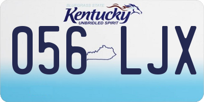 KY license plate 056LJX