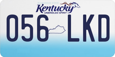 KY license plate 056LKD