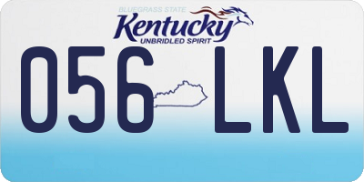 KY license plate 056LKL