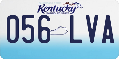 KY license plate 056LVA
