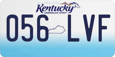 KY license plate 056LVF