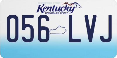 KY license plate 056LVJ