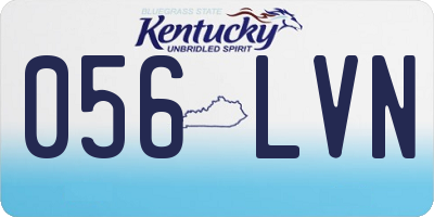 KY license plate 056LVN