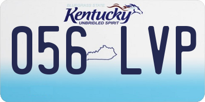KY license plate 056LVP