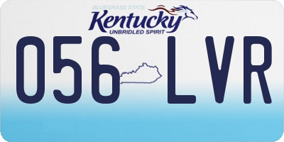KY license plate 056LVR