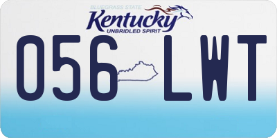 KY license plate 056LWT