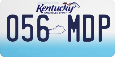 KY license plate 056MDP
