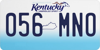 KY license plate 056MNO