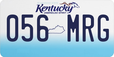 KY license plate 056MRG
