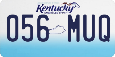 KY license plate 056MUQ