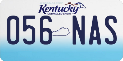 KY license plate 056NAS