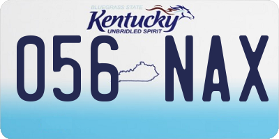 KY license plate 056NAX