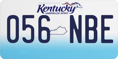 KY license plate 056NBE