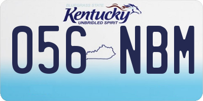 KY license plate 056NBM