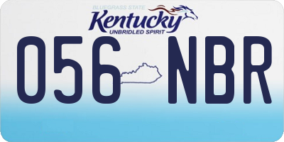 KY license plate 056NBR