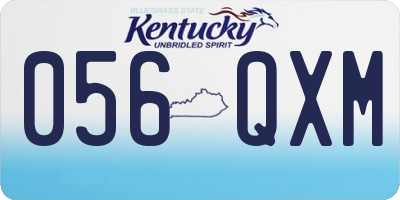 KY license plate 056QXM