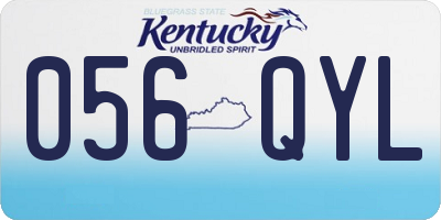 KY license plate 056QYL