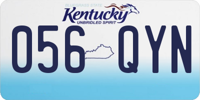 KY license plate 056QYN