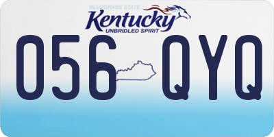 KY license plate 056QYQ