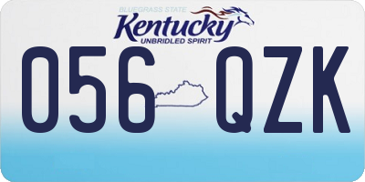 KY license plate 056QZK