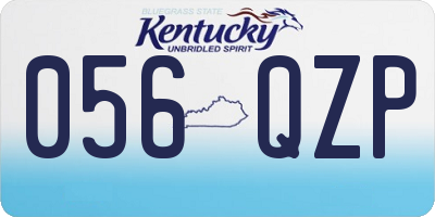 KY license plate 056QZP